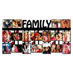 Personalized Beautiful Family Wooden Photo Frame  Size12x24 Inch