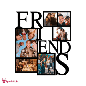 Personalized wooden friends collage wooden photo frame with 6photos