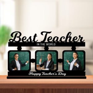 Best Teacher In The World Customized Wooden Photo Frame Table Top