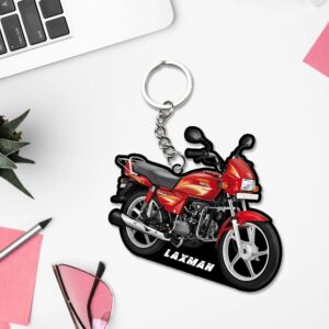 Bike Keychain With Name