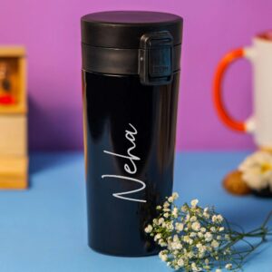 Black Stainless Insulated Coffee Mug Or Water Bottle