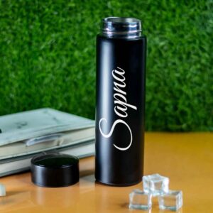 Custom Temperature Water Bottle(Black 500 ml)