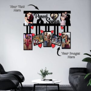 Couple Wooden Photo Frame With Name