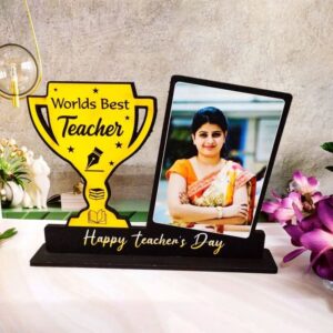 World Best Teacher Trophy Standy