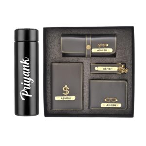 Customized Leather 5 Pcs Gift Set For Men