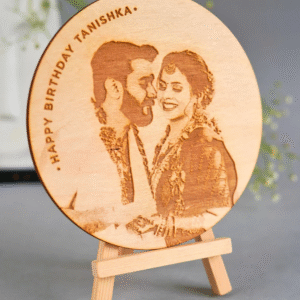 Personalized Wooden Engraved Photo Frame for Couples 8 INCH