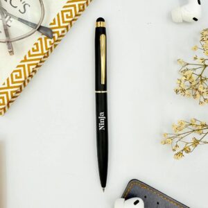 Personalized Twist Pen Metallic Body With Golden Clip