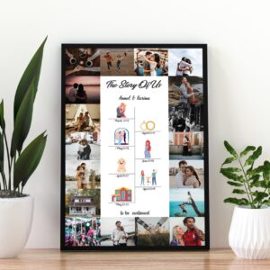 Personalized Story Of Us Wooden Photo Collage